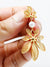 Flower earrings with pearl